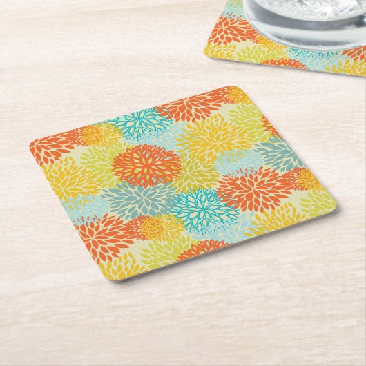 Florence patroon 3 kartonnen onderzetters (Schuin)