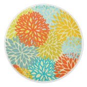 Florence patroon 3 keramische knop (Voorkant)