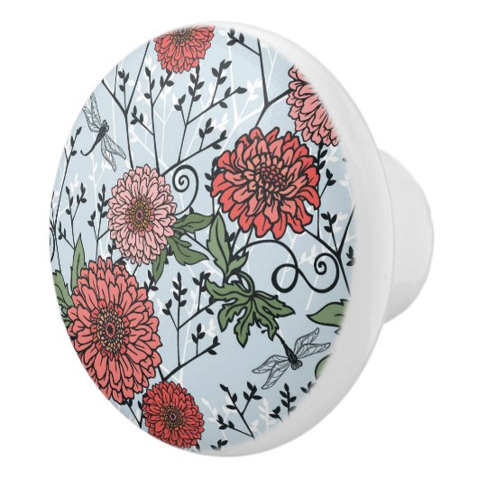 Florence patroon 3 keramische knop (Rechts)