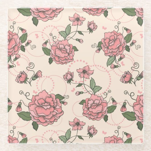 Florence patroon 5 glazen onderzetter (Voorkant)