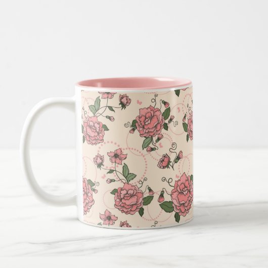 Florence patroon 5 tweekleurige koffiemok (Links)