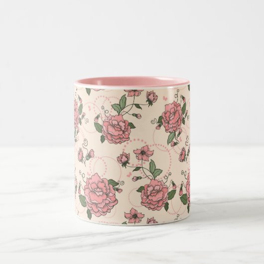 Florence patroon 5 tweekleurige koffiemok (Center)