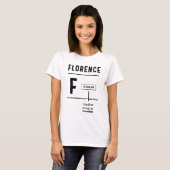 Florence Persoonlijke naam Birthday Gift T-shirt (Voorkant volledig)