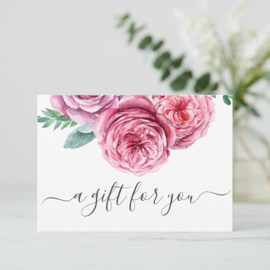 Florence Pink White Business Cadeaubon (Staand voorkant)
