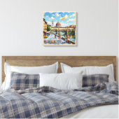 Florence Ponte Vecchio Duomo Scene Canvas is trans Afdruk (Insitu (Slaapkamer))