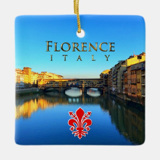 Florence - Ponte Vecchio Keramisch Ornament (Voorkant)
