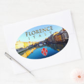 Florence - Ponte Vecchio Ovale Sticker (Envelop)