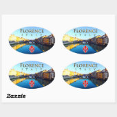 Florence - Ponte Vecchio Ovale Sticker (Vel)