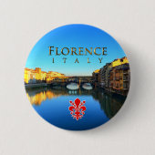 Florence - Ponte Vecchio Ronde Button 5,7 Cm (Voorkant)