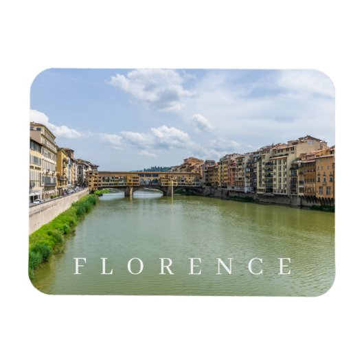 Florence Ponte Vecchio uitzicht koelkastmagneet Magneet (Horizontaal)