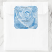 Florence Product Labels blauw Roos met palmbladere (Tas)