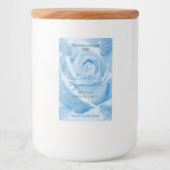 Florence Product Labels blauw Roos met palmbladere Voedselcontainer Etiket (Voorkant)