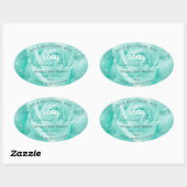 Florence Product Labels Blauwgroen Roos Palm Leave (Vel)