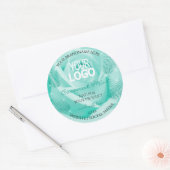 Florence Product Labels Blauwgroen Roos Palm Leave (Envelop)