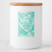 Florence Product Labels Blauwgroen Roos Palm Leave Voedselcontainer Etiket (Voorkant)