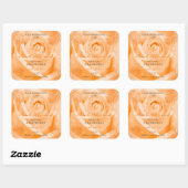 Florence Product Labels Oranje Roos met palmblader (Vel)