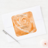 Florence Product Labels Oranje Roos met palmblader (Envelop)