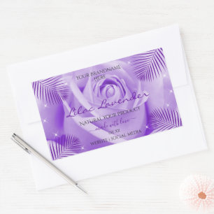 Florence Product Labels Paars Roos met palmbladere