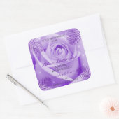 Florence Product Labels Paars Roos met palmbladere (Envelop)