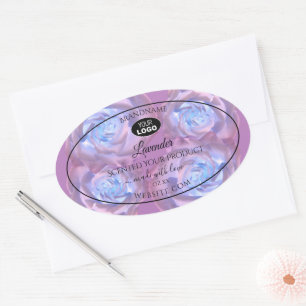 Florence Product Labels Paarse Blauwe Rozen met Lo