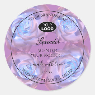 Florence Product Labels Paarse Blauwe Rozen met Lo