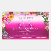 Florence Product Labels Roze gradiënt met monogram (Voorkant)