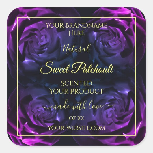 Florence Product Labels Roze Paarse bloeiende Roze (Voorkant)