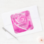 Florence Product Labels Roze roze met palmbladeren (Envelop)