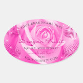 Florence Product Labels Roze roze met palmbladeren (Voorkant)