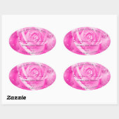 Florence Product Labels Roze roze met palmbladeren (Vel)