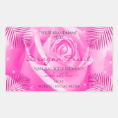 Florence Product Labels Roze roze met palmbladeren (Voorkant)