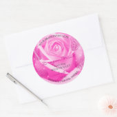 Florence Product Labels Roze roze met palmbladeren (Envelop)
