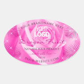 Florence Product Labels Roze Roze Palm Leaves Logo (Voorkant)