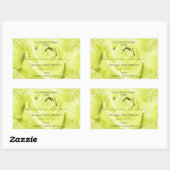 Florence Product Labels Yellow Rose met palmblader (Vel)