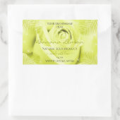 Florence Product Labels Yellow Rose met palmblader (Tas)