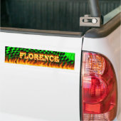 Florence reëel vuur en vlammenbumpersticker bumpersticker (Op Truck)