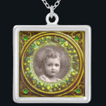 FLORENCE RENAISSANCE FRUITS FOTO TEMPLATE Emerald Zilver Vergulden Ketting<br><div class="desc">Elegant,  klassieker,  levendige Renaissance fijne kunst,  meesterwerk uit de Bottega della Robbia ( Florence - Italië ) in felbruin,  geel,  groen,  blauw,  kleuren.</div>
