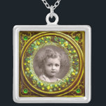 FLORENCE RENAISSANCE FRUITS FOTO TEMPLATE Emerald Zilver Vergulden Ketting<br><div class="desc">Elegant,  klassieker,  levendige Renaissance fijne kunst,  meesterwerk uit de Bottega della Robbia ( Florence - Italië ) in felbruin,  geel,  groen,  blauw,  kleuren.</div>