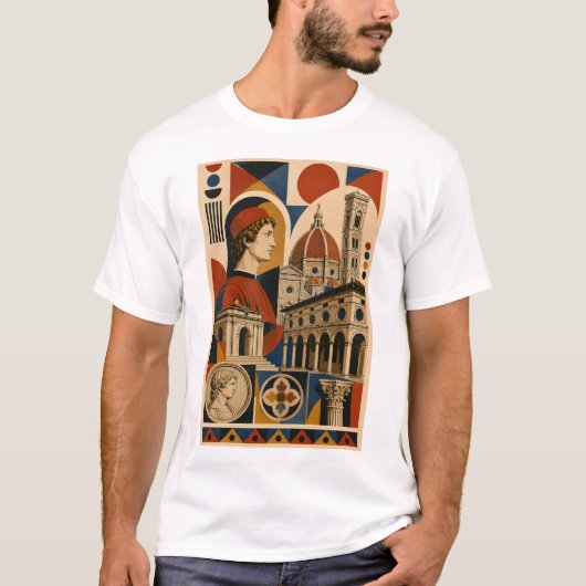 Florence Renaissance - Geometrisch T-Shirt (Voorkant)