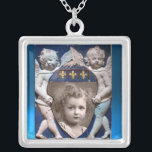 FLORENCE RENAISSANCE LITTLE ANGELS FOTOSJABLOON ZILVER VERGULDEN KETTING<br><div class="desc">Elegant en klassiek Italiaans Florentijns meesterwerk uit Bottega della Robbia ( Florence - Italië ).</div>