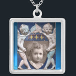 FLORENCE RENAISSANCE LITTLE ANGELS FOTOSJABLOON ZILVER VERGULDEN KETTING<br><div class="desc">Elegant en klassiek Italiaans Florentijns meesterwerk uit Bottega della Robbia ( Florence - Italië ).</div>