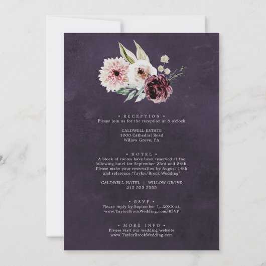 Florence-Romance in één | Plum Wedding Kaart (Achterkant)