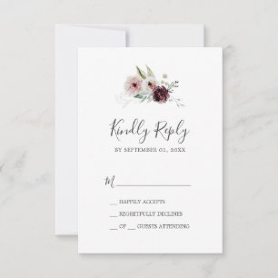 Florence Romance Simple RSVP-kaart RSVP Kaartje