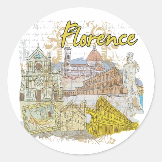 Florence Ronde Sticker (Voorkant)