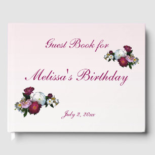 Florence Roos Flowers Birthday Party Guest Book Gastenboek