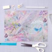 Florence Roos Gold Decoupage Flowers Birds Butterf Tissuepapier (Craft)