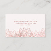 Florence Roos Gold Pink Professional Florist Visitekaartje (Achterkant)