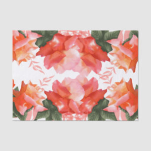 Florence Roos Pink Coral Flower Paper Tissuepapier