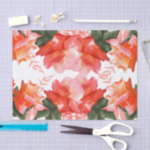 Florence Roos Pink Coral Flower Paper Tissuepapier (Craft)