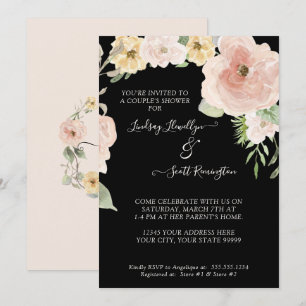 Florence Roos Roze gele Waterverf Couples Shower Kaart